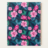 Roze bloemen met groene bladeren Partern-79066 Planner (Achterkant)