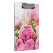 roze bloemen met Jouw naam Klembord (Rechts)