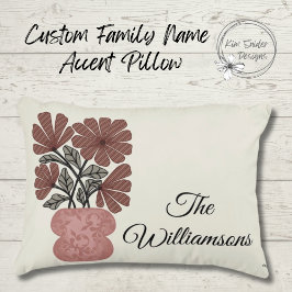 Roze bloemen met naam accent kussen