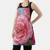 Roze bloemen met tekst schort (Insitu)