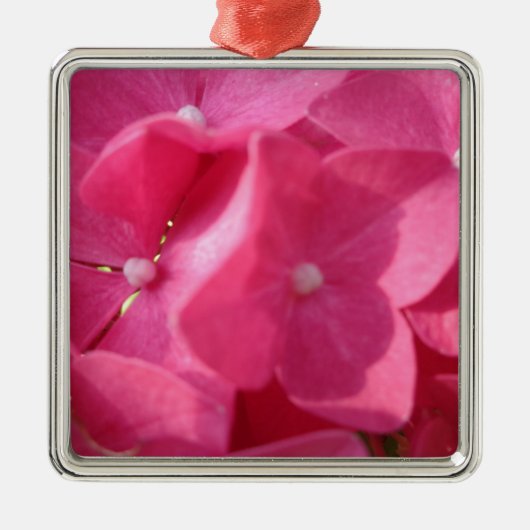 roze bloemen metalen ornament (Voorkant)