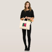 Roze Bloemen Mini Tote Tas (Voorkant (model))