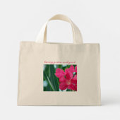 Roze Bloemen Mini Tote Tas (Achterkant)