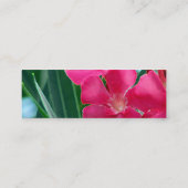 Roze bloemen mini visitekaartje (Achterkant)