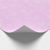 Roze Bloemen Minimalistisch Patroon Modern Abstrac Cadeaupapier (Hoek)