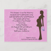 Roze Bloemen Modern Mom Baby shower Uitnodiging (Voorkant)