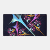 Roze Bloemen Moderne Abstracte Kunst Kleurenpatroo Bureaumat (Voorkant)