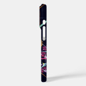Roze Bloemen Moderne Abstracte Kunst Kleurenpatroo Case-Mate iPhone Case (Achterkant / Links)