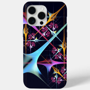 Roze Bloemen Moderne Abstracte Kunst Kleurenpatroo iPhone 15 Pro Max Hoesje
