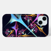 Roze Bloemen Moderne Abstracte Kunst Kleurenpatroo Case-Mate iPhone Case (Achterkant (horizontaal))