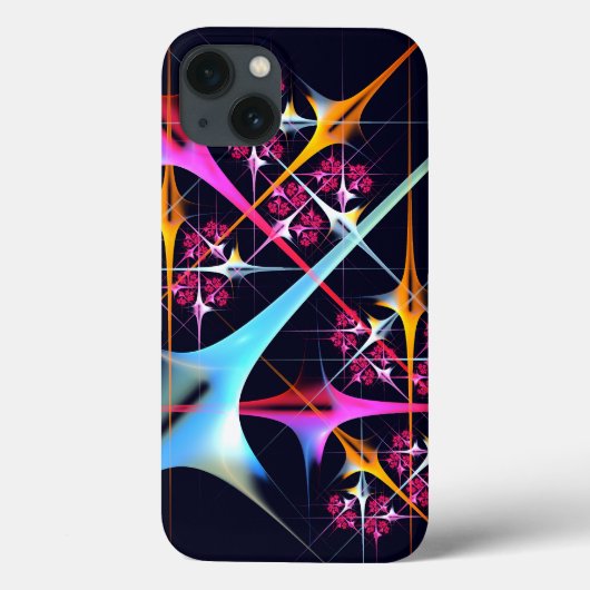 Roze Bloemen Moderne Abstracte Kunst Kleurenpatroo Case-Mate iPhone Case (Achterkant)