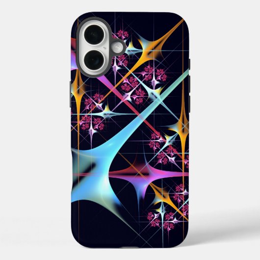Roze Bloemen Moderne Abstracte Kunst Kleurenpatroo Case-Mate iPhone Case (Achterkant)