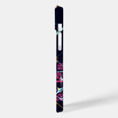 Roze Bloemen Moderne Abstracte Kunst Kleurenpatroo Case-Mate iPhone Case (Achterkant / Links)