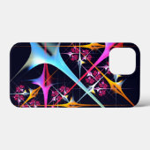 Roze Bloemen Moderne Abstracte Kunst Kleurenpatroo Case-Mate iPhone Case (Achterkant (horizontaal))