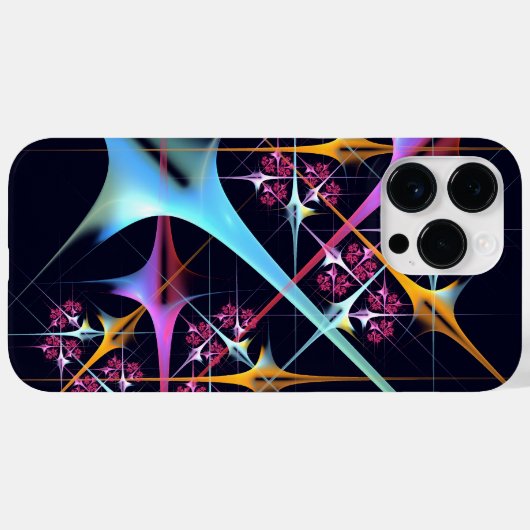 Roze Bloemen Moderne Abstracte Kunst Kleurenpatroo Case-Mate iPhone Case (Achterkant (horizontaal))