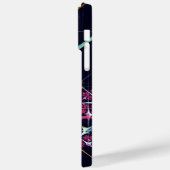 Roze Bloemen Moderne Abstracte Kunst Kleurenpatroo Case-Mate iPhone Case (Achterkant / Links)