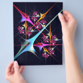 Roze Bloemen Moderne Abstracte Kunst Kleurenpatroo Flyer (Hand)