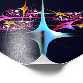 Roze Bloemen Moderne Abstracte Kunst Kleurenpatroo Foto Afdruk (Hoek)