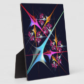 Roze Bloemen Moderne Abstracte Kunst Kleurenpatroo Fotoplaat (Zijkant)