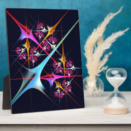 Roze Bloemen Moderne Abstracte Kunst Kleurenpatroo Fotoplaat