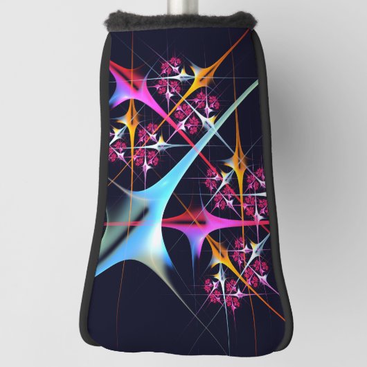 Roze Bloemen Moderne Abstracte Kunst Kleurenpatroo Golfheadcover (Draai 90)