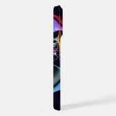 Roze Bloemen Moderne Abstracte Kunst Kleurenpatroo iPhone Hoesje (Rechterkant)