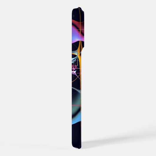 Roze Bloemen Moderne Abstracte Kunst Kleurenpatroo iPhone Hoesje (Rechterkant)