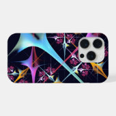 Roze Bloemen Moderne Abstracte Kunst Kleurenpatroo iPhone Hoesje (Achterkant horizontaal)