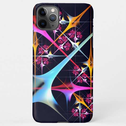 Roze Bloemen Moderne Abstracte Kunst Kleurenpatroo iPhone Hoesje (Achterkant)