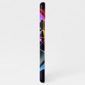 Roze Bloemen Moderne Abstracte Kunst Kleurenpatroo iPhone Hoesje (Rechterkant)