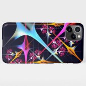 Roze Bloemen Moderne Abstracte Kunst Kleurenpatroo iPhone Hoesje (Achterkant horizontaal)