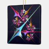 Roze Bloemen Moderne Abstracte Kunst Kleurenpatroo Keramisch Ornament (Links)