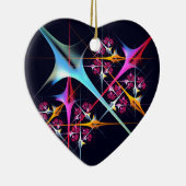 Roze Bloemen Moderne Abstracte Kunst Kleurenpatroo Keramisch Ornament (Rechts)