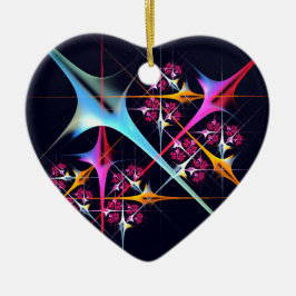 Roze Bloemen Moderne Abstracte Kunst Kleurenpatroo Keramisch Ornament