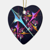 Roze Bloemen Moderne Abstracte Kunst Kleurenpatroo Keramisch Ornament (Links)