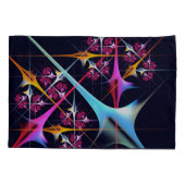 Roze Bloemen Moderne Abstracte Kunst Kleurenpatroo Kussensloop (Achterkant)