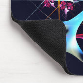 Roze Bloemen Moderne Abstracte Kunst Kleurenpatroo Muismat (Hoek)