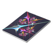 Roze Bloemen Moderne Abstracte Kunst Kleurenpatroo Notitieblok (Linkerzijde)