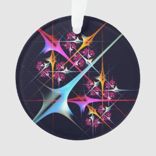 Roze Bloemen Moderne Abstracte Kunst Kleurenpatroo Ornament