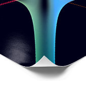 Roze Bloemen Moderne Abstracte Kunst Kleurenpatroo Perfect Poster (Hoek)