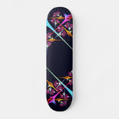 Roze Bloemen Moderne Abstracte Kunst Kleurenpatroo Persoonlijk Skateboard (Voorkant)