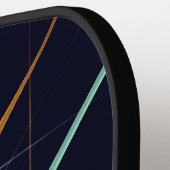 Roze Bloemen Moderne Abstracte Kunst Kleurenpatroo Pickleball Paddle (Links Detail)