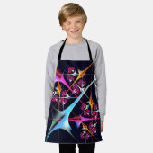 Roze Bloemen Moderne Abstracte Kunst Kleurenpatroo Schort (Gedragen)