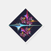 Roze Bloemen Moderne Abstracte Kunst Kleurenpatroo Servet (Hoek)