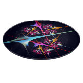 Roze Bloemen Moderne Abstracte Kunst Kleurenpatroo Snijplank (Hoek)