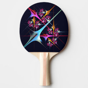 Roze Bloemen Moderne Abstracte Kunst Kleurenpatroo Tafeltennisbatje