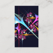 Roze Bloemen Moderne Abstracte Kunst Kleurenpatroo Visitekaartje (Voorkant)