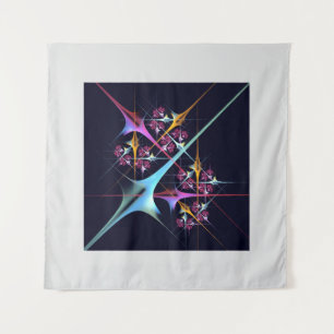 Roze Bloemen Moderne Abstracte Kunst Kleurenpatroo Wandkleed
