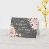 Roze Bloemen Moeder Verjaardagskaart Kaart (Gele Bloem)