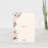 Roze Bloemen Moederdag - Amerikaanse moeder & doch Kaart (Achterkant)